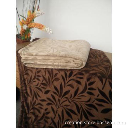brushed micro plush throw with polar fleece backing